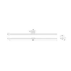 MCJ Væg- Og Spejllamper > LED-spejlbelysning Triga, IP44, hvid, 80 cm, 3.000K