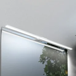 Væg- Og Spejllamper ^ MCJ LED-spejlbelysning Triga, IP44, hvid, 80 cm, 4.000K