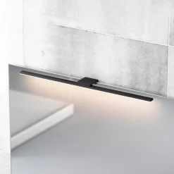 MCJ Væg- Og Spejllamper|Væglamper > LED-spejlbelysning Triga IP44 sort 60 cm, 3.000K