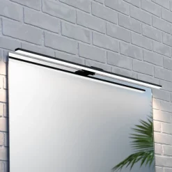 MCJ Væg- Og Spejllamper|Væglamper > LED-spejlbelysning Triga IP44 sort 80 cm, 4.000K