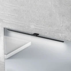 Væg- Og Spejllamper|Væglamper ^ MCJ LED-spejlbelysning Triga IP44 sort 80 cm, 3.000K
