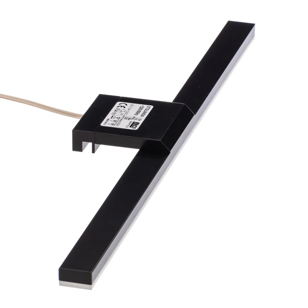 MCJ Væg- Og Spejllamper > LED-spejlbelysning Triga IP44 sort 40 cm, 3.000K