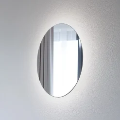 Møbel Og Interiør ^ Nowodvorski Lighting LED-spejl Ring L, Ø 39 cm, glas, varmhvid