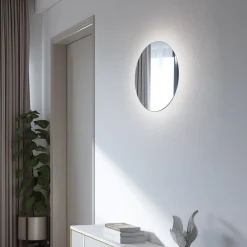 Møbel Og Interiør ^ Nowodvorski Lighting LED-spejl Ring L, Ø 39 cm, glas, varmhvid