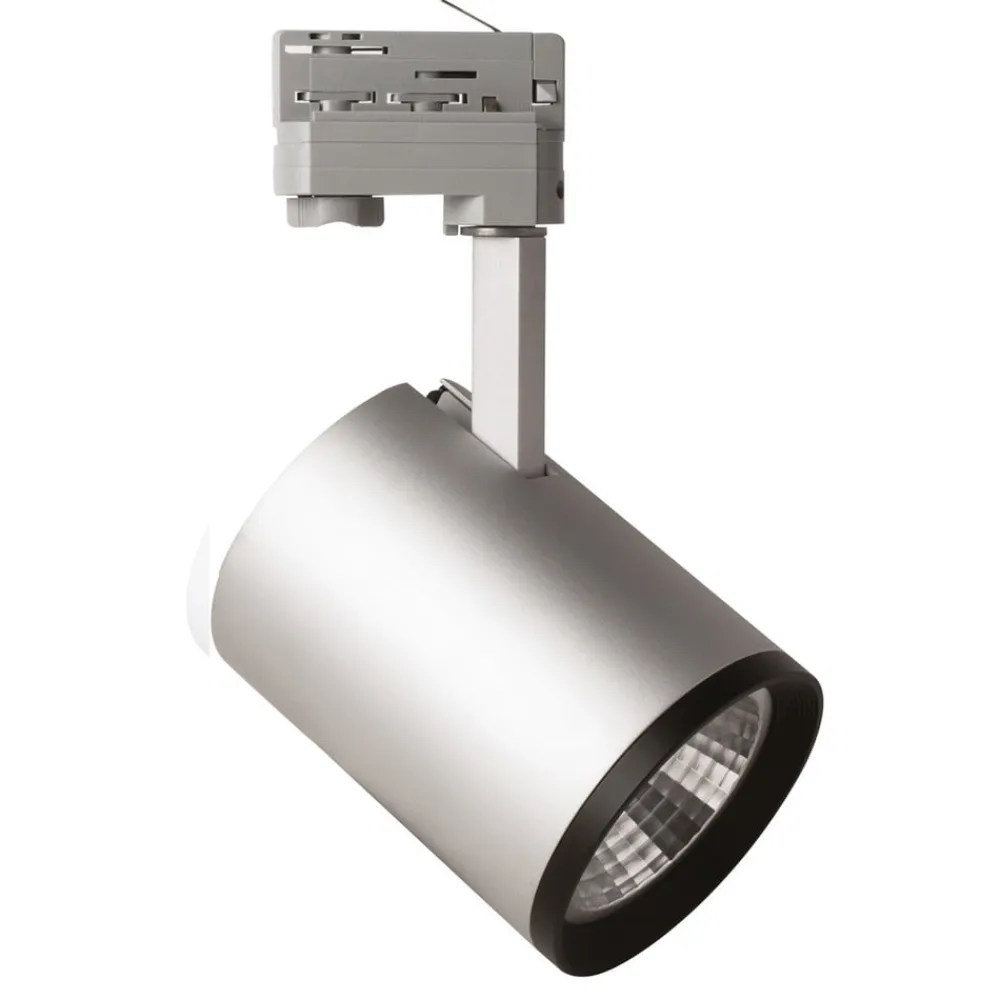 MEGAMAN Skinnesystem > LED-spot Marco til 3-fase skinne sølv 4.000K