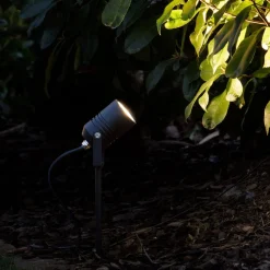 LCD Udendørs Spot > 5018 LED-spotmedjordspyd, sort, IP65