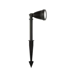 Udendørs Spot ^ Searchlight LED spot med jordspyd Spikey, sort, metal, 25 cm, IP54