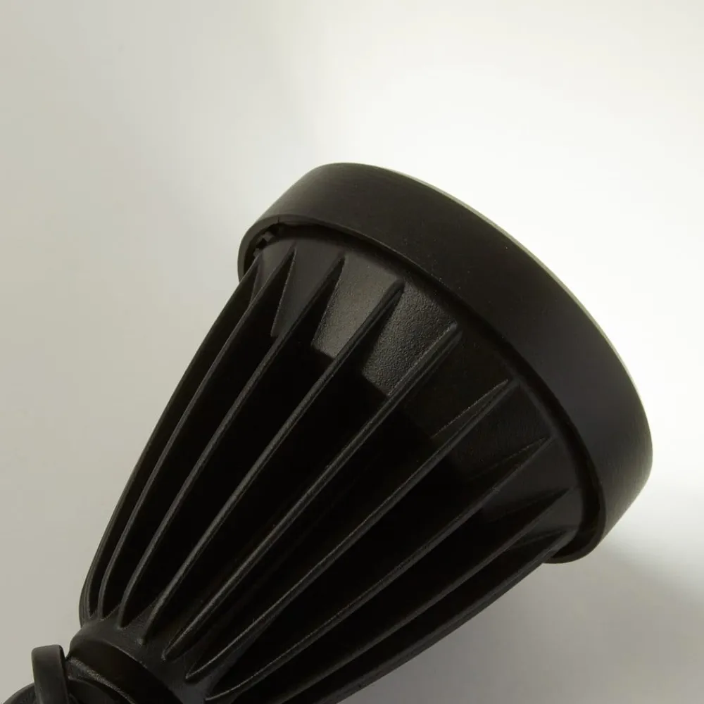 Udendørs Spot ^ Searchlight LED spot med jordspyd Spikey, sort, metal, 25 cm, IP54