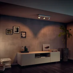 Philips Loftlamper|Spotlights > LED-spotten Star med tre lyskilder, WarmGlow, hvid
