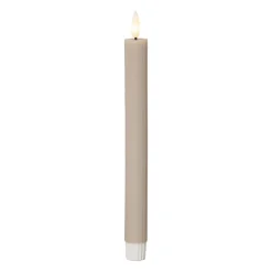 Dekorationsbelysning|Vinduesdekoration ^ STAR TRADING LED-stage Flamme Stripe, beige, 25 cm voksbatteri sæt med 2 stk