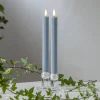 Dekorationsbelysning|Julepynt ^ STAR TRADING LED-stage Flamme Stripe, blå, 25 cm, voksbatteri sæt med 2 stk