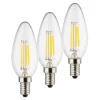 Filament Pære ^ Müller-Licht LED stearinlyspære E14 4W 2.700K Filament sæt med 3 stk
