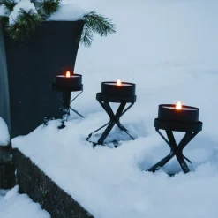 STAR TRADING Dekorationsbelysning > LED stearinlys Torch Candle sort metal/voks batteridrevet