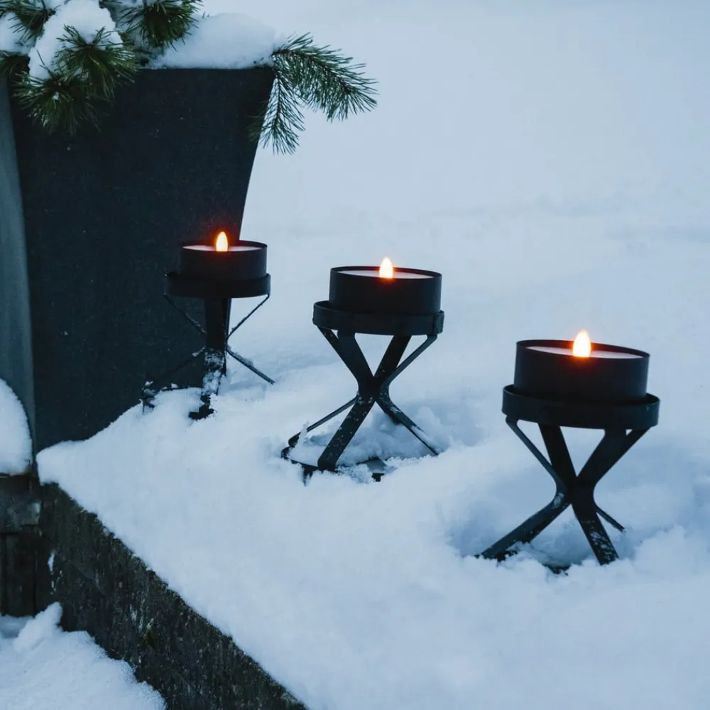 STAR TRADING Dekorationsbelysning > LED stearinlys Torch Candle sort metal/voks batteridrevet