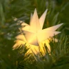 Dekorationsbelysning|Julepynt ^ STERNTALER LED-stjerne, inde, 18-takket Ø 12 cm hvid batteri