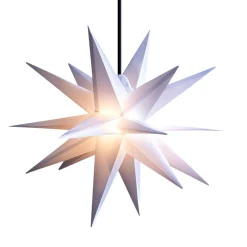Dekorationsbelysning|Julepynt ^ STERNTALER LED-stjerne til udendørs brug, 18 takker, hvid, Ø 55 cm