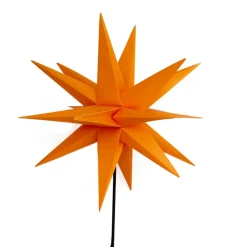 STERNTALER Julepynt|Julestjerner > LED-stjerne, ude, med jordspyd, Ø 55 cm, gul