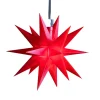 STERNTALER Julepynt|Julestjerner > LED-stjerne, ude, 18-takket, Ø 12 cm, batteri, rød