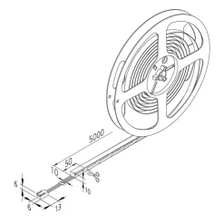 Hera Led Strips > LED-strip Basic-Tape F, IP54, 3.000K, længde 500 cm