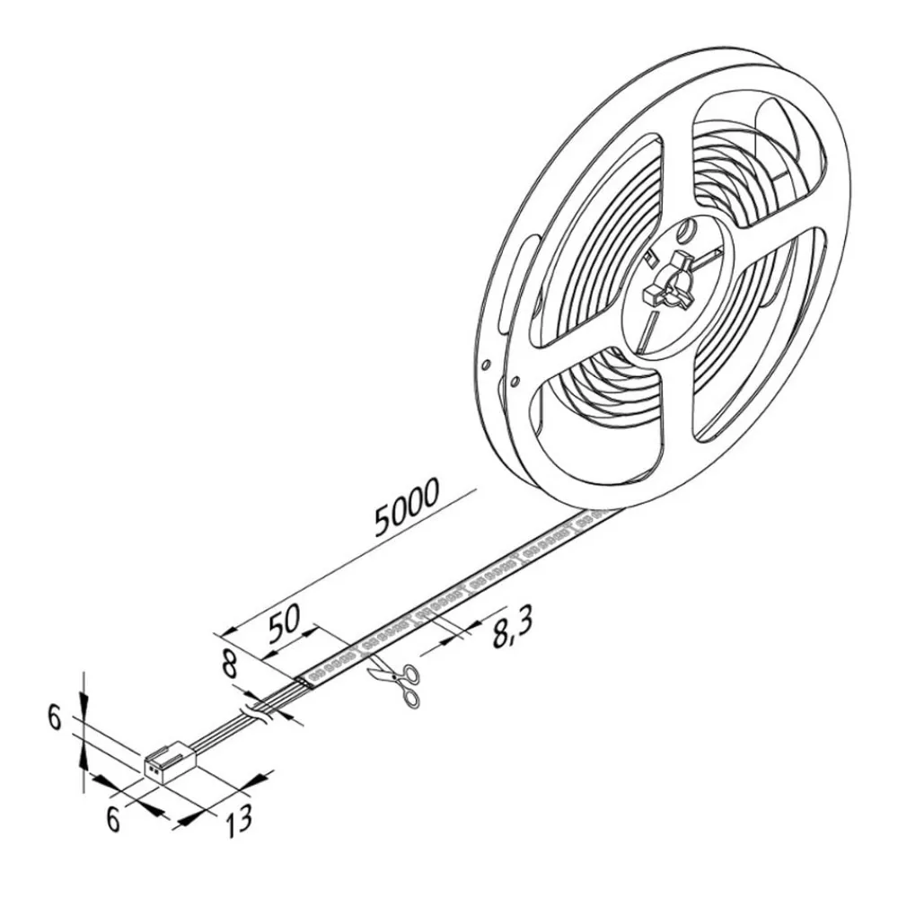 Hera Led Strips > LED-strip Basic-Tape S, IP54, 4.000K, længde 500 cm