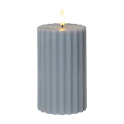 Dekorationsbelysning|Julepynt ^ STAR TRADING LED-strip blå 15 cm ægte voks batteridrevet