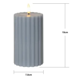 Dekorationsbelysning|Julepynt ^ STAR TRADING LED-strip blå 15 cm ægte voks batteridrevet