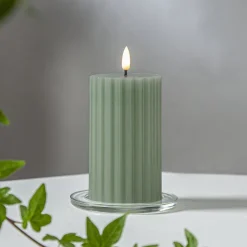 STAR TRADING Dekorationsbelysning|Julepynt > LED-strip grøn 15 cm ægte voks batteridrevet