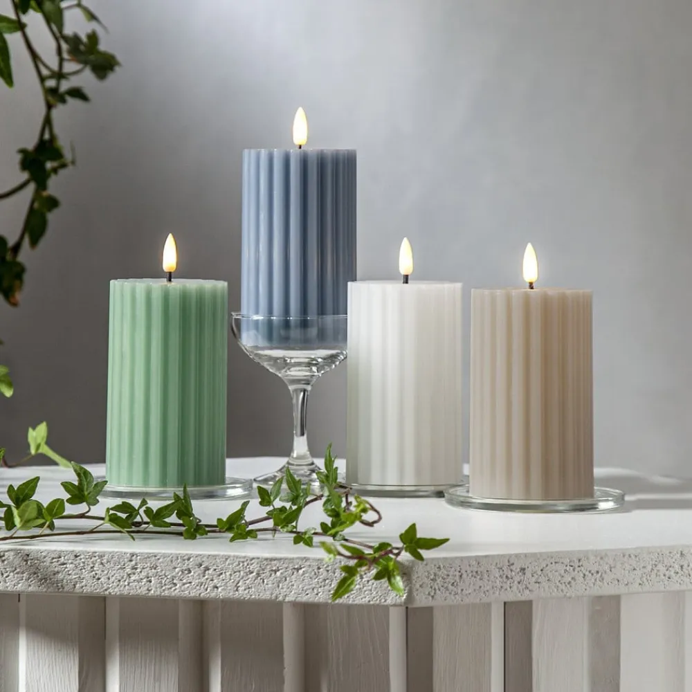STAR TRADING Dekorationsbelysning|Julepynt > LED-strip hvid 15 cm ægte voks batteridrevet