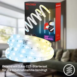Led Strips ^ Briloner LED-strip Pimp your panel, forlængersæt, CCT, længde 2,6 m
