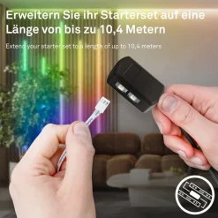 Briloner Dekorationsbelysning|Led Strips > LED-strip Pimp your panel, forlængersæt, RGBW, længde 2,6 m