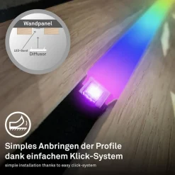 Briloner Dekorationsbelysning > LED-strip Pimp your panel, startsæt, RGBW, længde 2,6 m