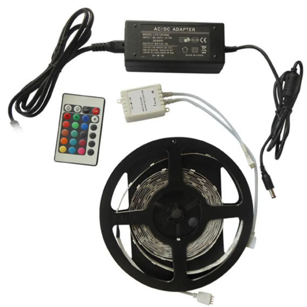 Bioledex Dekorationsbelysning|Led Strips > LED-strip SMD-RGB0-005, RGB, 5 m, komplet sæt