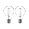Filament Pære ^ Lindby LED-trådpære E27 sæt med 2 stk. 4W 470 lm klar 2.700K