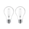 Filament Pære|Led Pærer ^ Lindby LED-trådpære E27 sæt med 2 stk. 7W 806 lm klar 2.700K