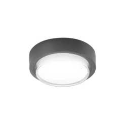 Fabas Luce Udendørs Loftlamper > LED udendørs loftlampe Owen, mørkegrå, metal, 23 cm, IP65