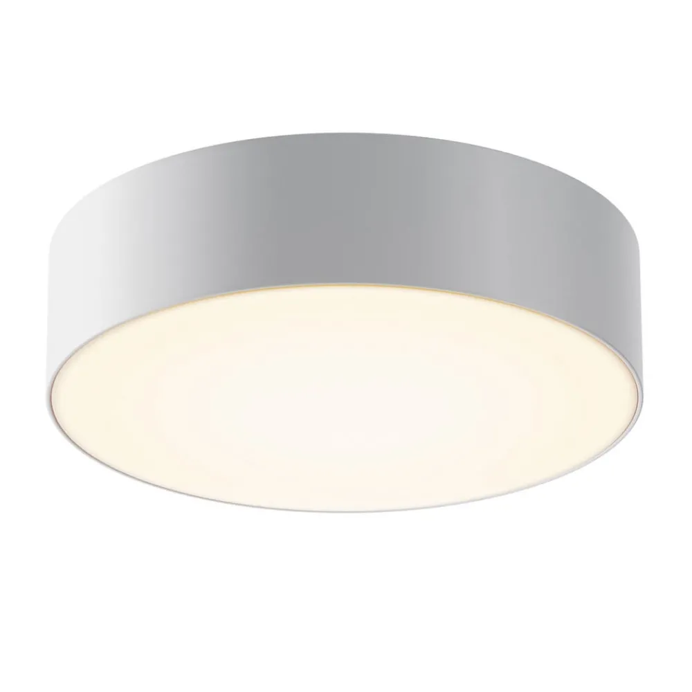 Udendørs Loftlamper ^ Maytoni LED udendørs loftlampe Zon, hvid, Ø 22 cm, 3.000 K, metal