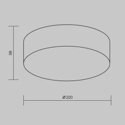 Udendørs Loftlamper ^ Maytoni LED udendørs loftlampe Zon, hvid, Ø 22 cm, 3.000 K, metal