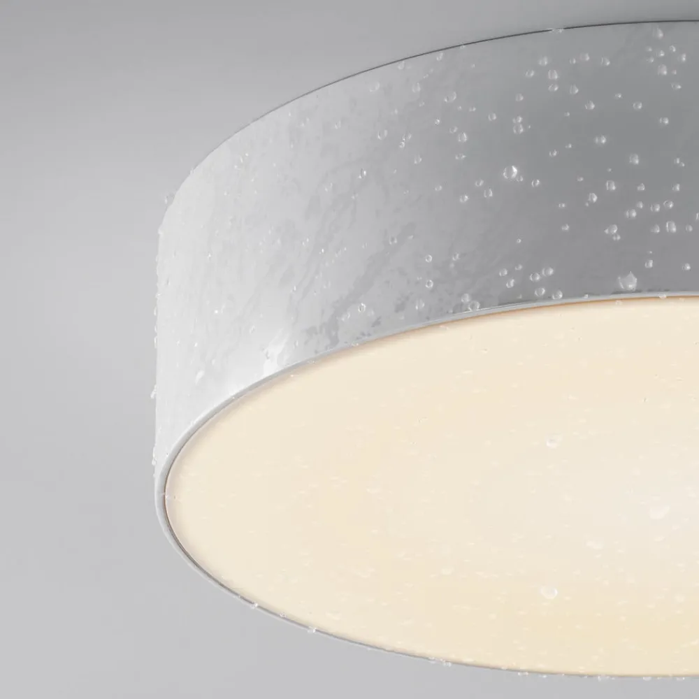 Udendørs Loftlamper ^ Maytoni LED udendørs loftlampe Zon, hvid, Ø 22 cm, 3.000 K, metal