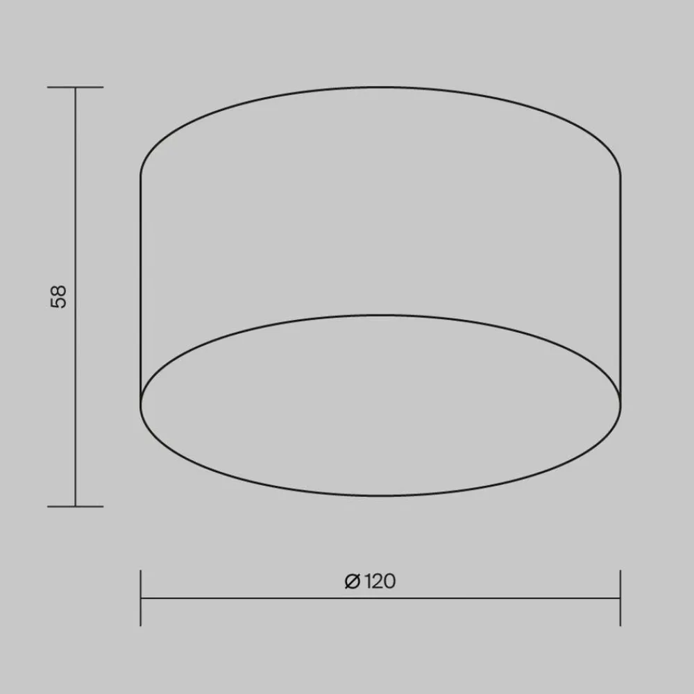 Maytoni Udendørs Loftlamper > LED udendørs loftlampe Zon, hvid, Ø 12 cm, 3.000 K, metal
