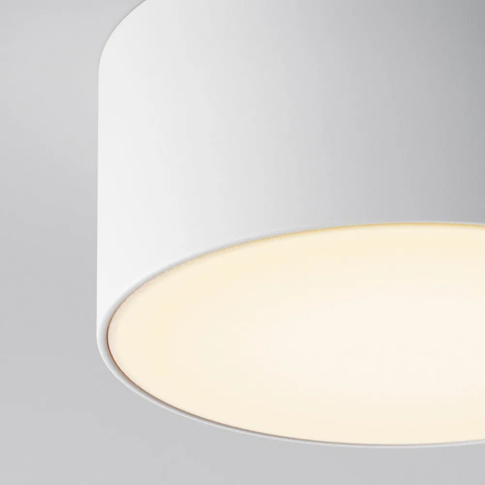 Maytoni Udendørs Loftlamper > LED udendørs loftlampe Zon, hvid, Ø 12 cm, 3.000 K, metal