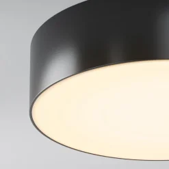 Maytoni Udendørs Loftlamper > LED udendørs loftlampe Zon, sort, Ø 22 cm, 3.000 K metal