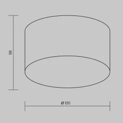 Maytoni Udendørs Loftlamper > LED udendørs loftlampe Zon, sort, Ø 12 cm, 3.000 K metal