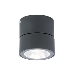 Viokef Udendørs Loftlamper|Udendørs Spot > LED-udendørs loftspot Andria, mørkegrå, Ø 9 cm, metal