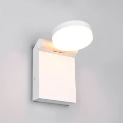 Terrassebelysning|Væglamper ^ Trio Lighting LED udendørs væglampe Adour, mat hvid, kipbar, CCT, IP44