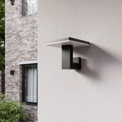 Lucande Terrassebelysning > LED udendørs væglampe Olesia, firkantet form