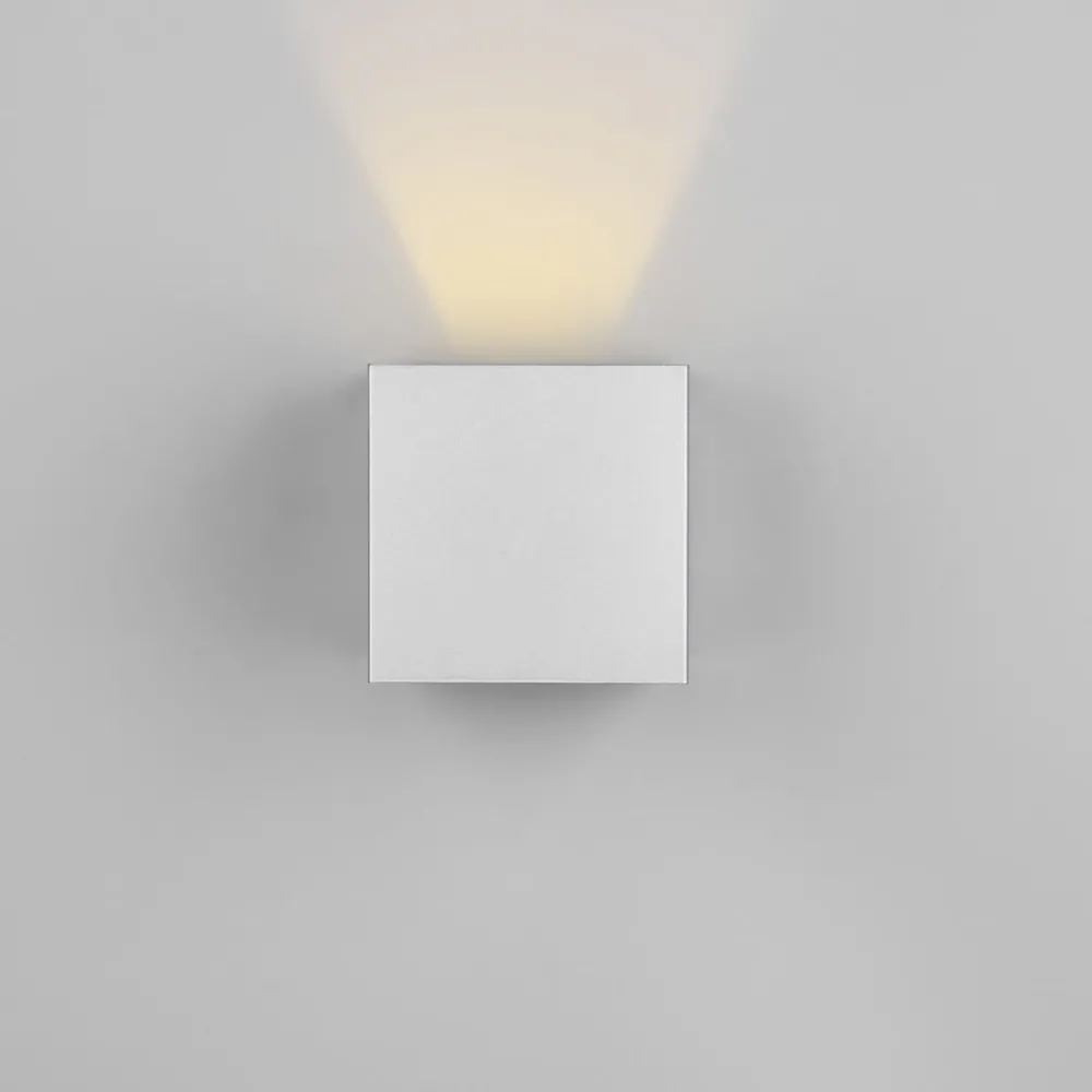 Væglampe Med Sensor ^ Reality Leuchten LED udendørs væglampe Talent, titanium-farvet, bredde 10 cm, sensor