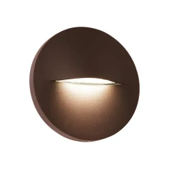 Væglamper ^ Viokef LED udendørs væglampe Vita, rustbrun, Ø 14 cm