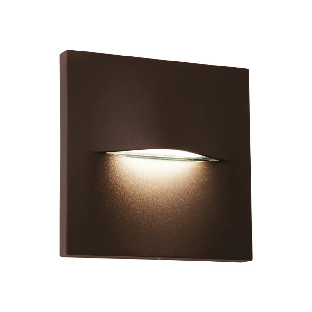 Viokef Væglamper > LED udendørs væglampe Vita, rustbrun, 14 x 14 cm