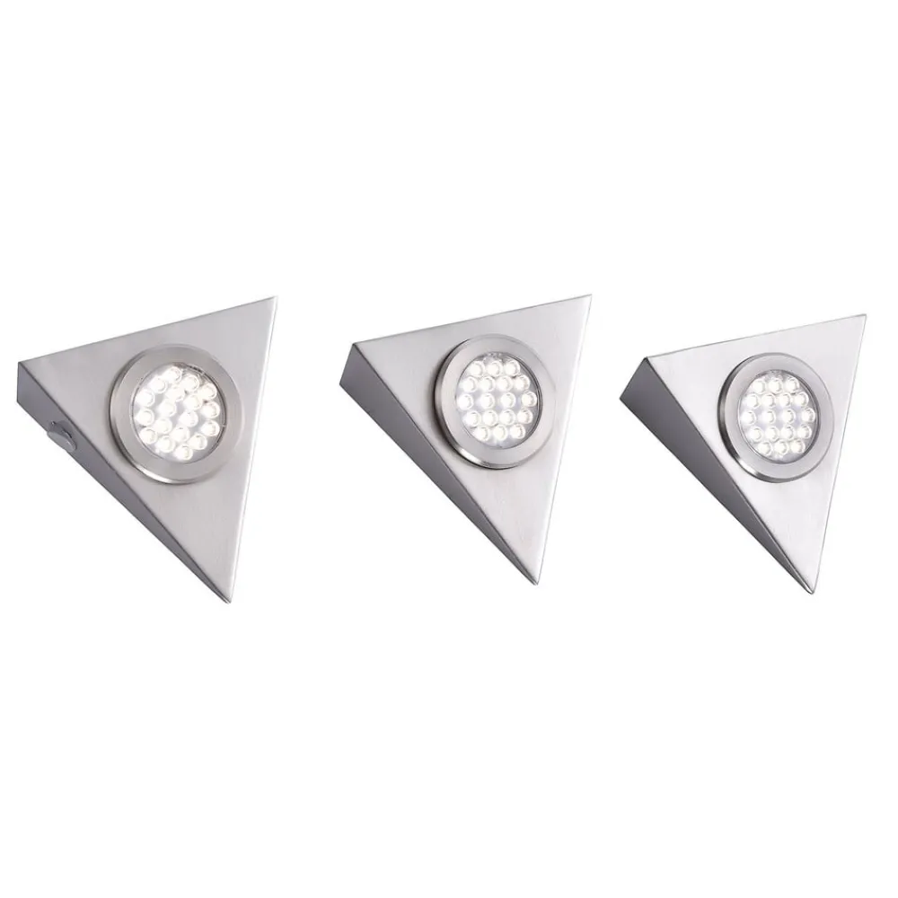 Underskabsbelysning ^ Paul Neuhaus LED-underskabsbelysning Helena, trekant, sæt med 3