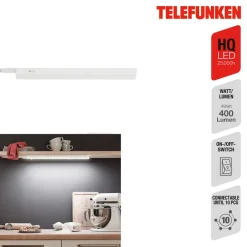 Underskabsbelysning ^ Telefunken LED underskabslampe Hephaistos, hvid, længde 31 cm